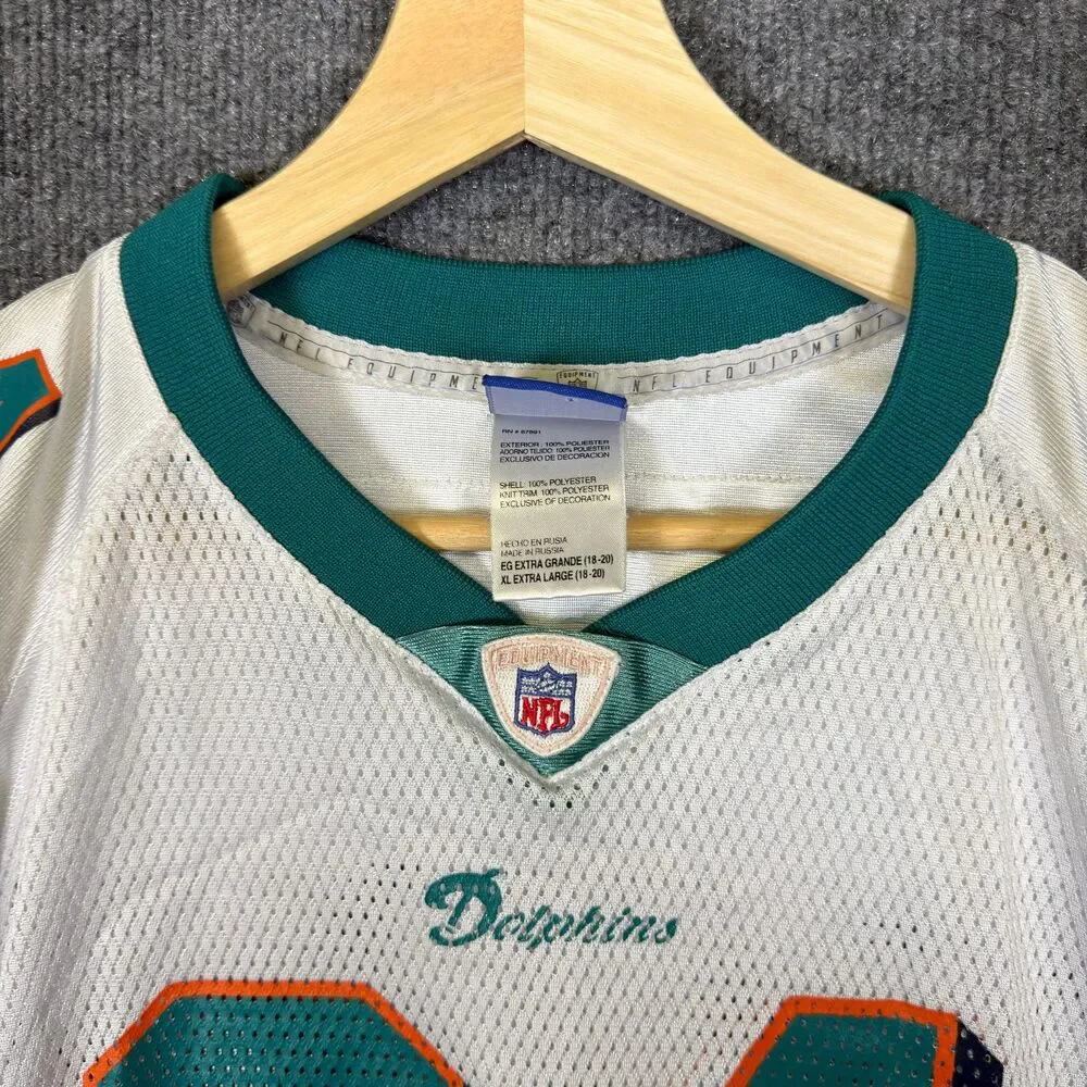 Ricky Williams Miami Dolphins Reebok Jersey NFL Youth XL 18-20 White Vintage